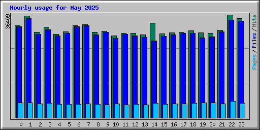 Hourly usage for May 2025