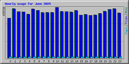 Hourly usage for June 2025