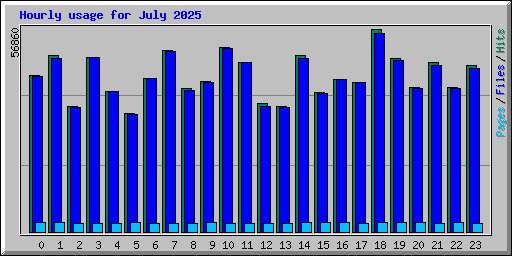Hourly usage for July 2025