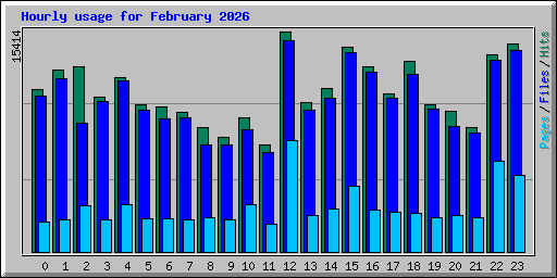 Hourly usage for February 2026